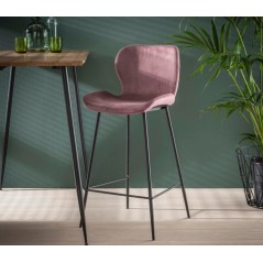 ZI Aria Bar Pink chair velvet round tube